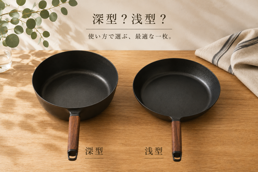バーミキュラフライパン　浅型か深型か