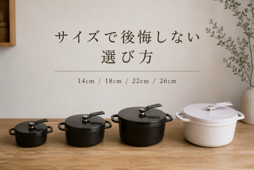 バーミキュラ鍋　サイズガイド