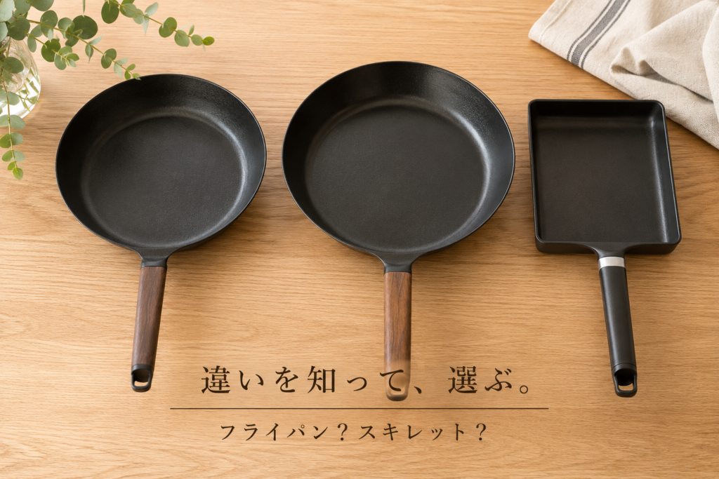 バーミキュラ　フライパンとスキレット比較